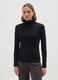 Black Cotton Blend Regular Fit Turtleneck_1