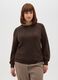 Brown crewneck jumper with lurex effect, over fit_1