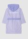 Purple hooded bathrobe for girls in pure cotton with print_1