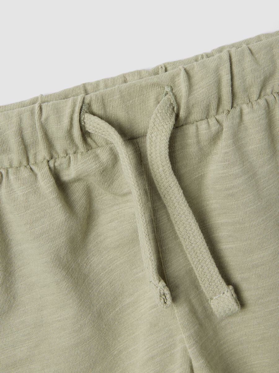 White organic cotton set with T-shirt and shorts_3