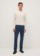 Blue cotton stretch skinny fit trousers_0