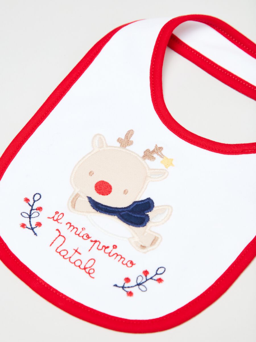 Bib with Rudolph the Reindeer embroidery_1