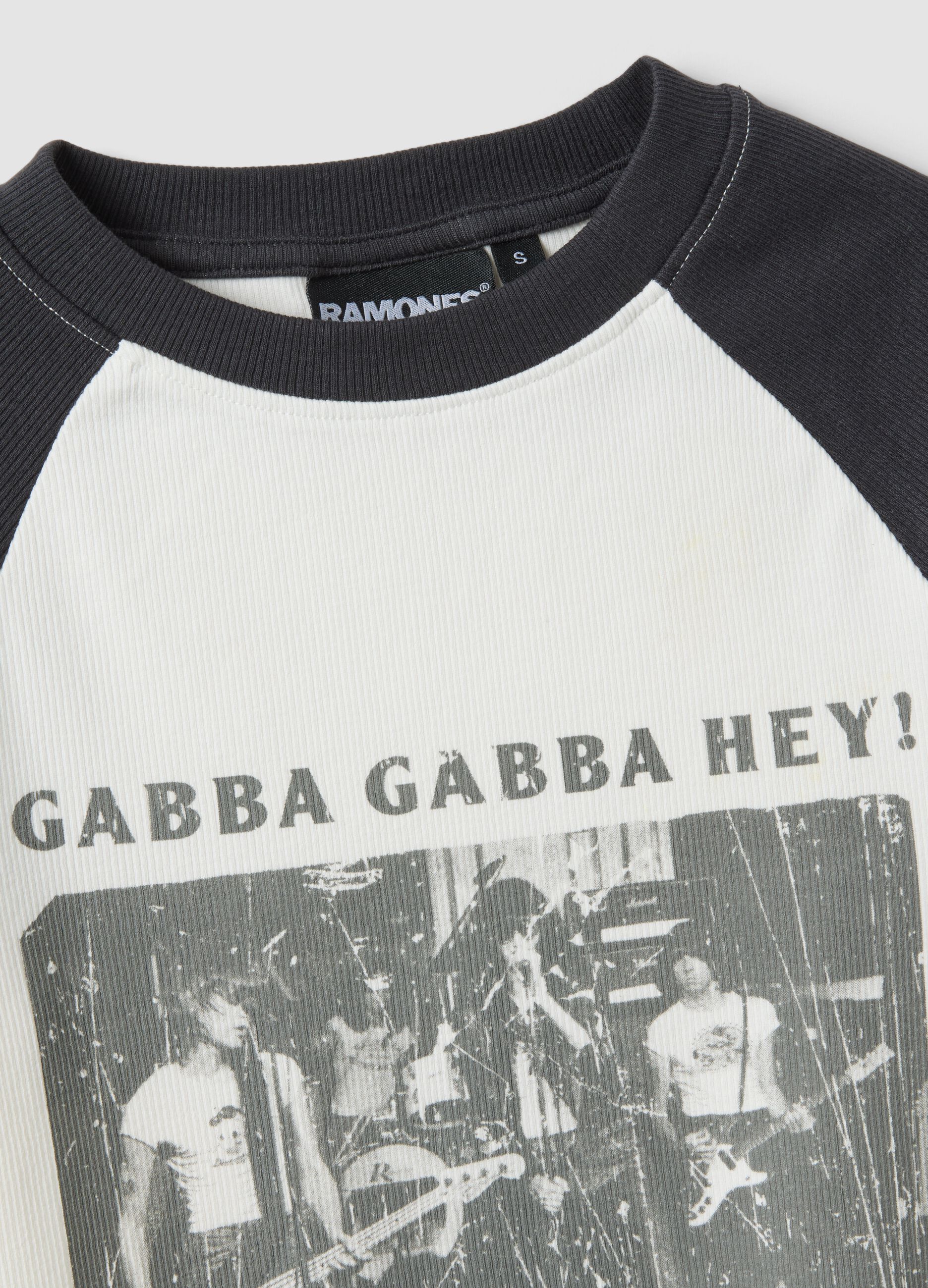 Mehrfarbiges, tailliertes Stretch-Baumwoll-T-Shirt