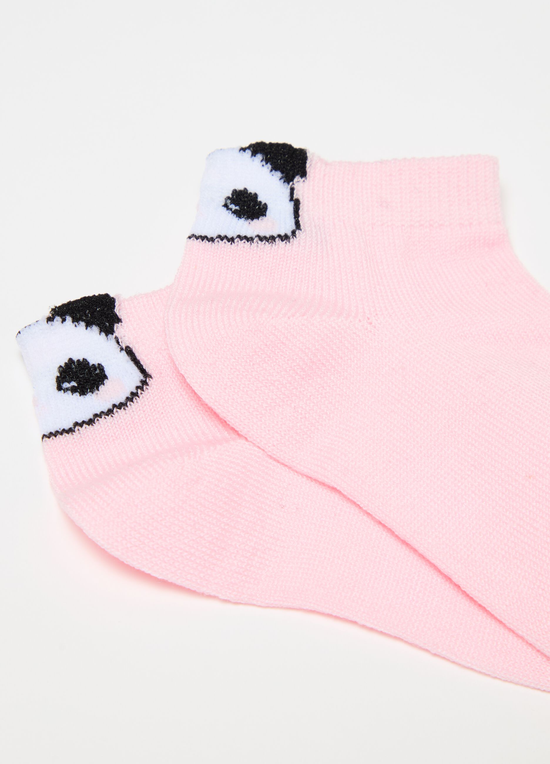 Three-pair pack socks in organic cotton with panda