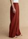 Rote Hose mit weitem Bein aus Leinen-Viskose-Mischung_3