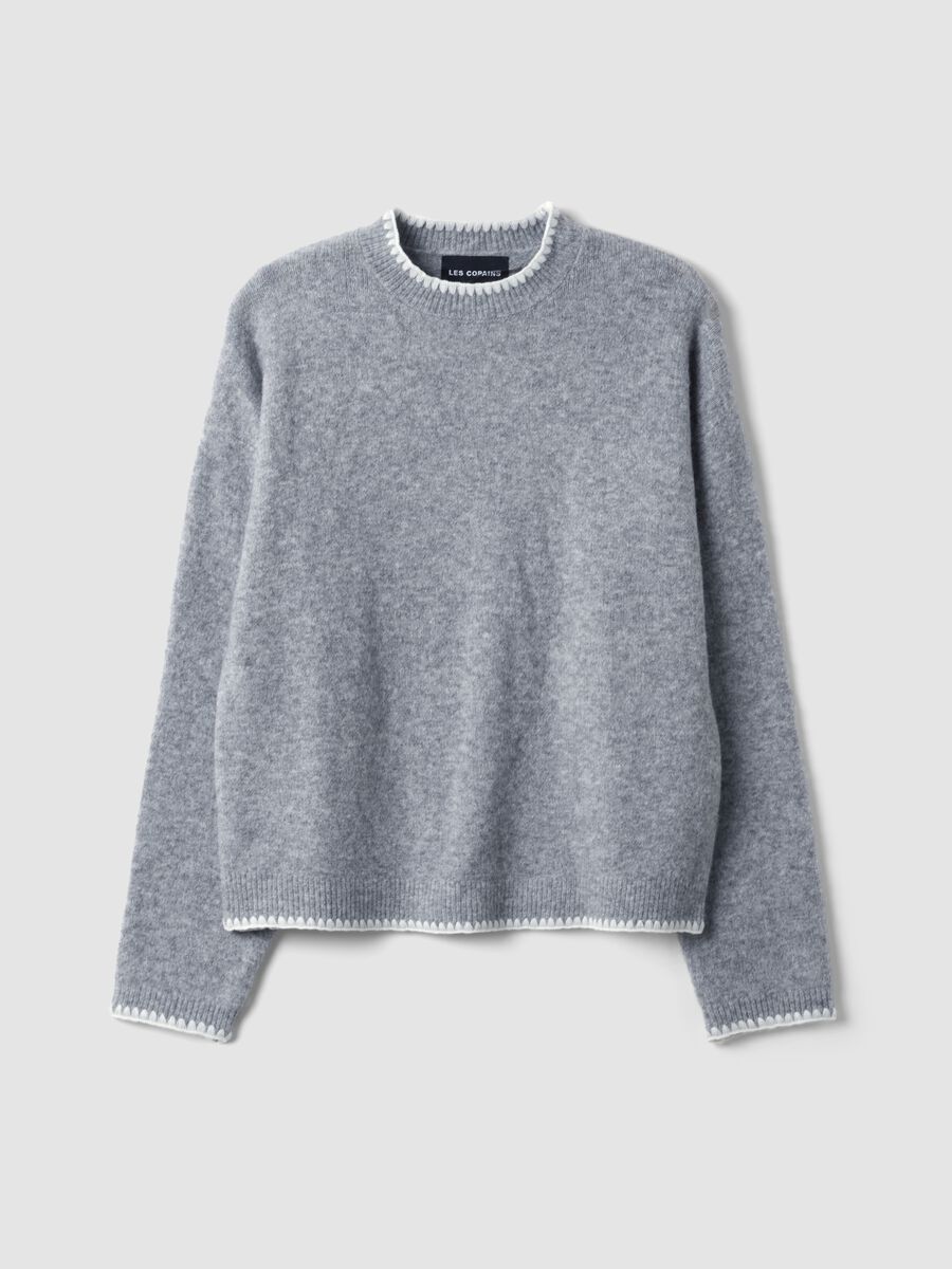 Grey stretch wool oversized jumper_4