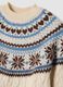Beige jacquard crew-neck oversized jumper_1