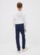 Blue pure cotton joggers with side stripes for boys_1