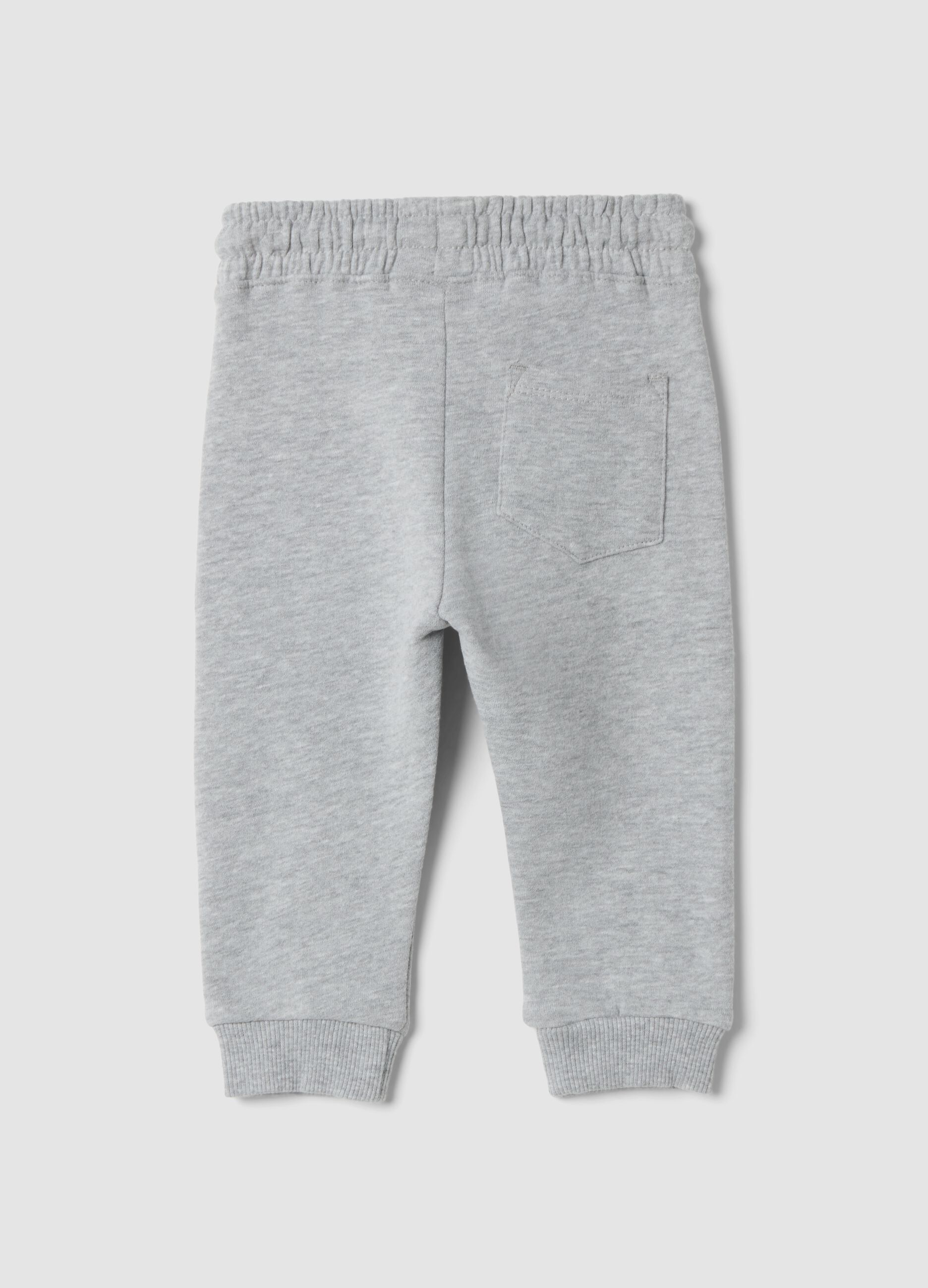 Pantaloni jogger grigi in puro cotone