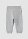 Pantaloni jogger grigi in puro cotone_1