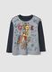 T-shirt cinzenta em algod&atilde;o puro com estampado Looney Tunes para menino_0