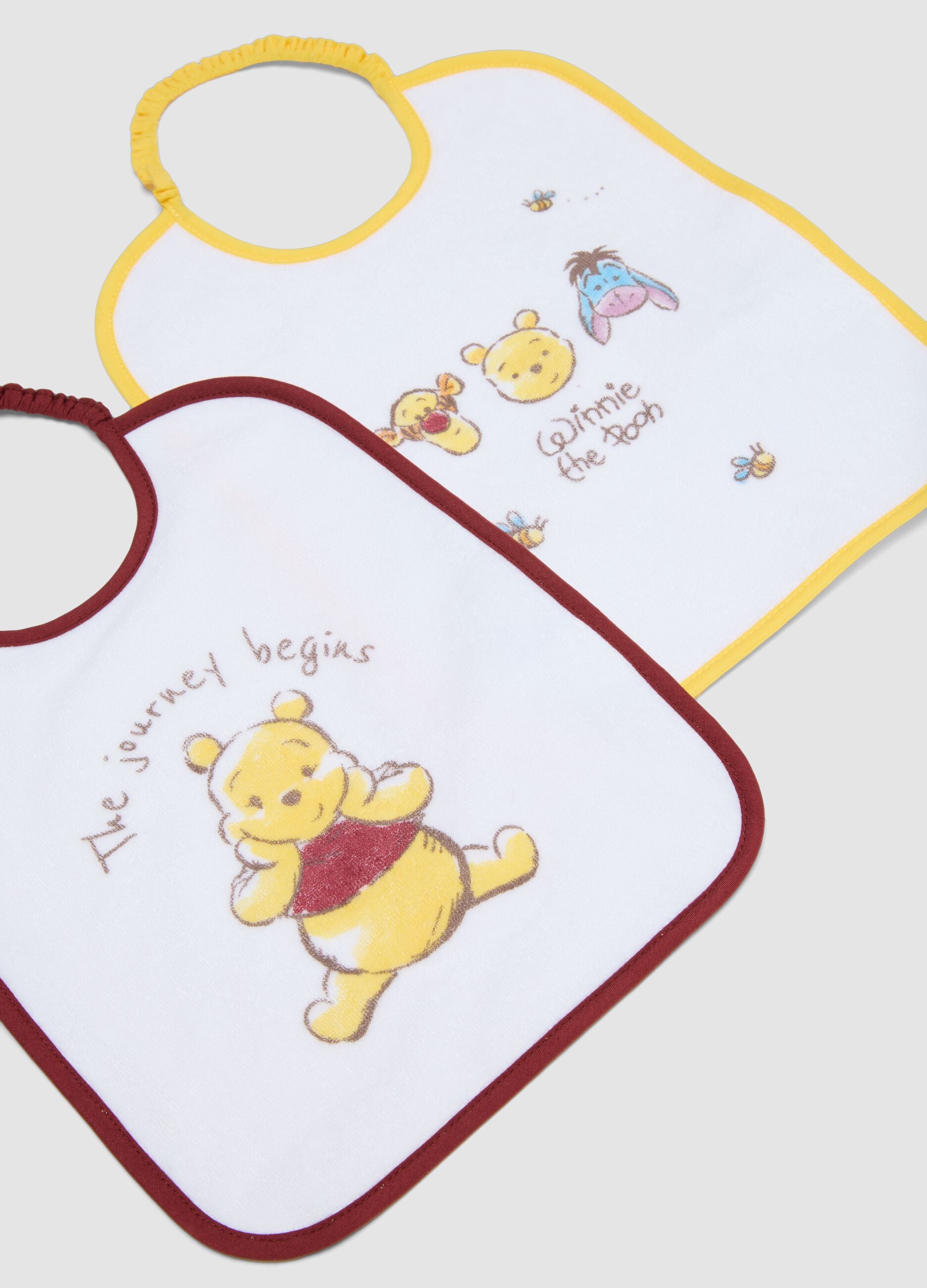 Tripack di bavaglini in misto cotone organico con stampa Winnie The Pooh