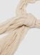 Beige semi-sheer crinkled-effect scarf_1
