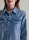 Western shirt in denim with pearl buttons_3
