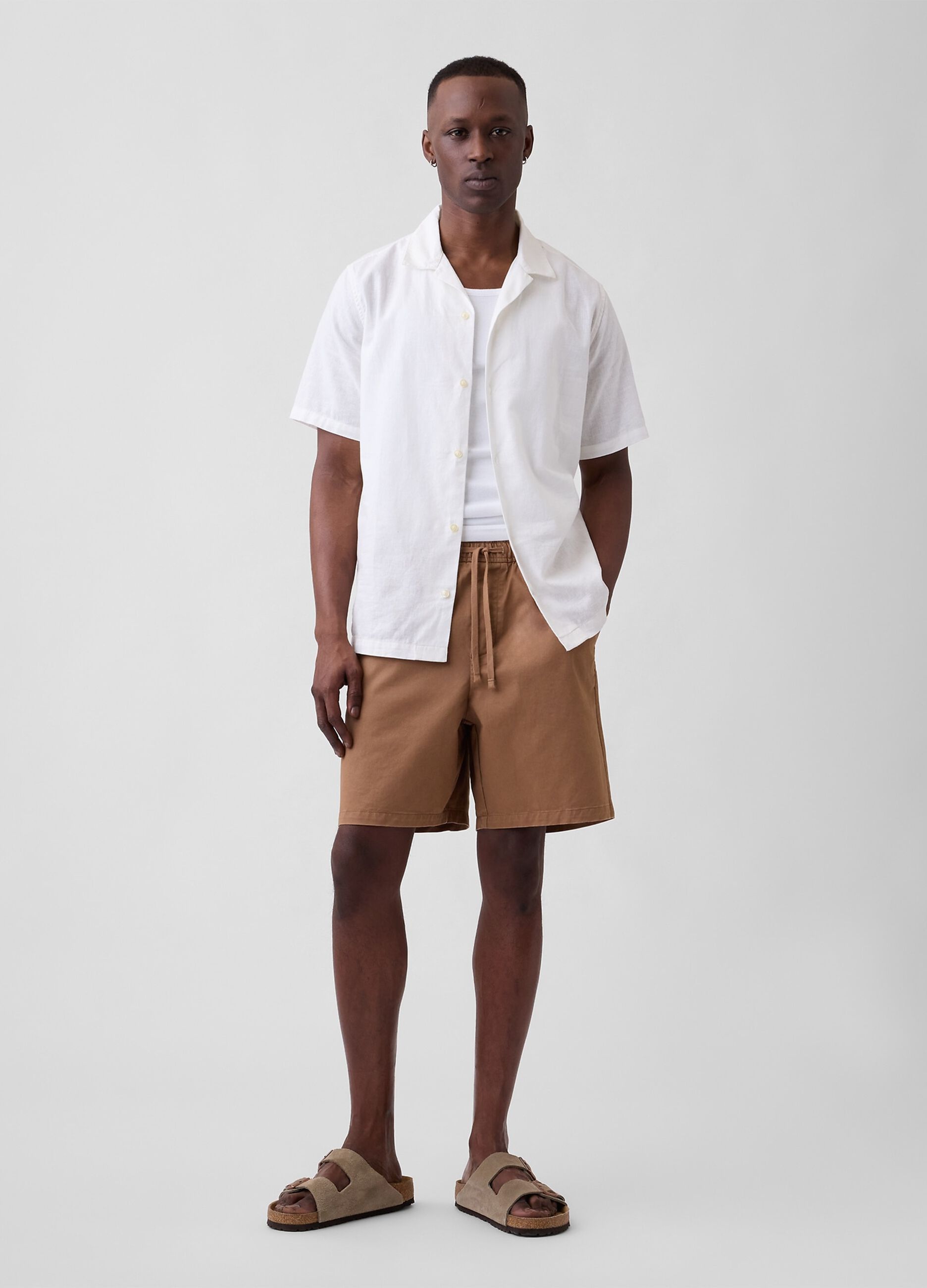 Stretch cotton shorts