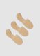 Tripack di calzini invisibili beige in cotone organico elasticizzato_0