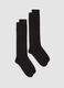 Bipack di calze lunghe nere in cotone elasticizzato_0