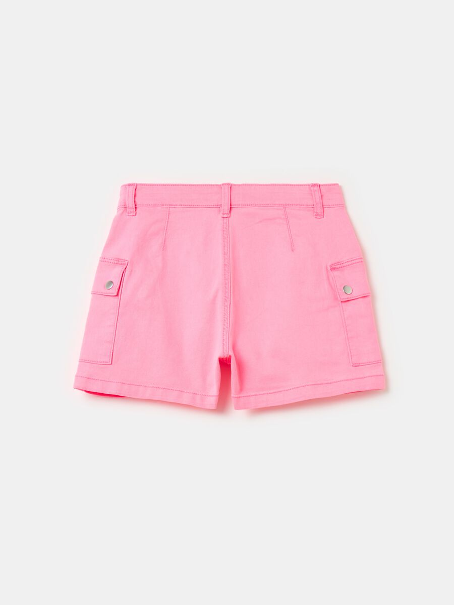 Cargo shorts in stretch cotton_1