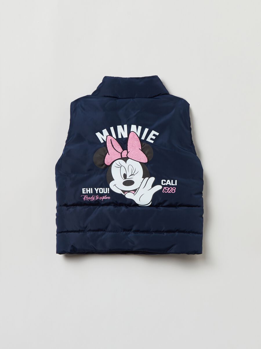 Padded gilet with Minnie Mouse print_1