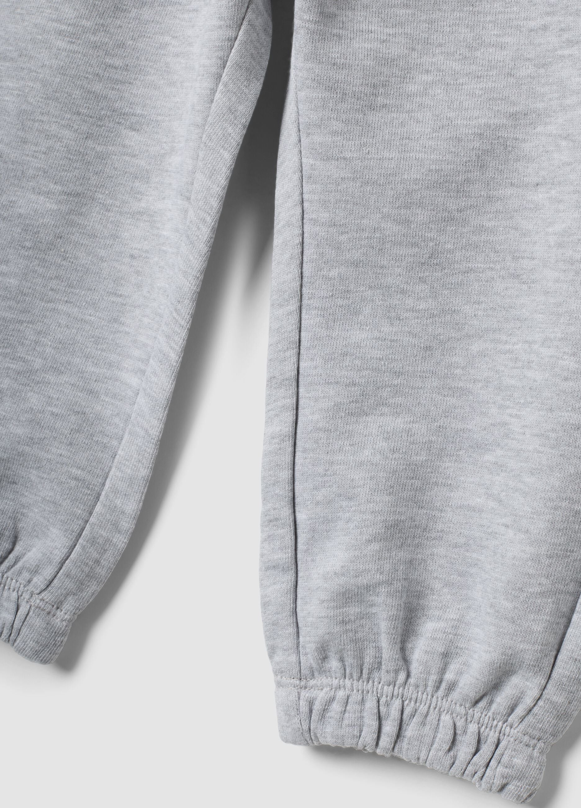 Pantaloni jogger grigi in puro cotone per bimba