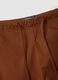 Brown stretch cotton shorts with elasticated waist_5