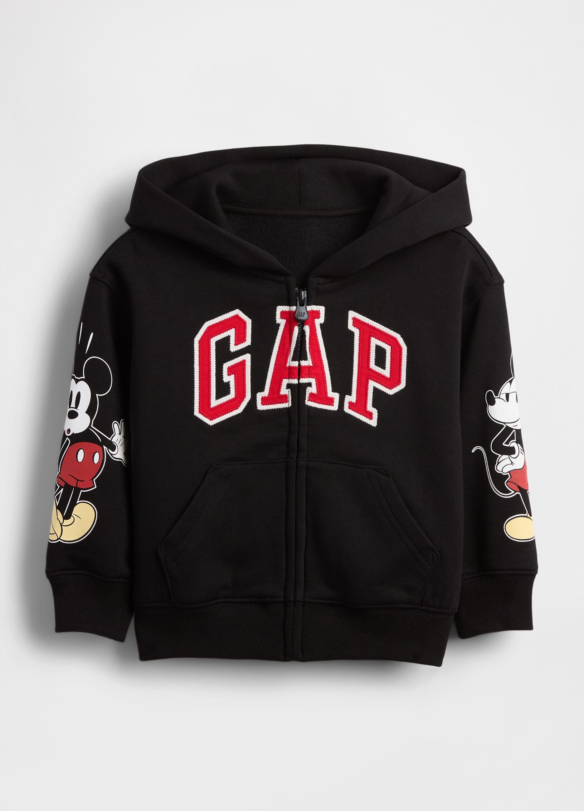 Black Hoodie with Zip Mickey Mouse