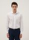White Long Sleeve Pure Cotton Shirt Slim Fit_0