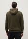 Camisola verde regular fit com capuz e colarinho com fecho frontal_2