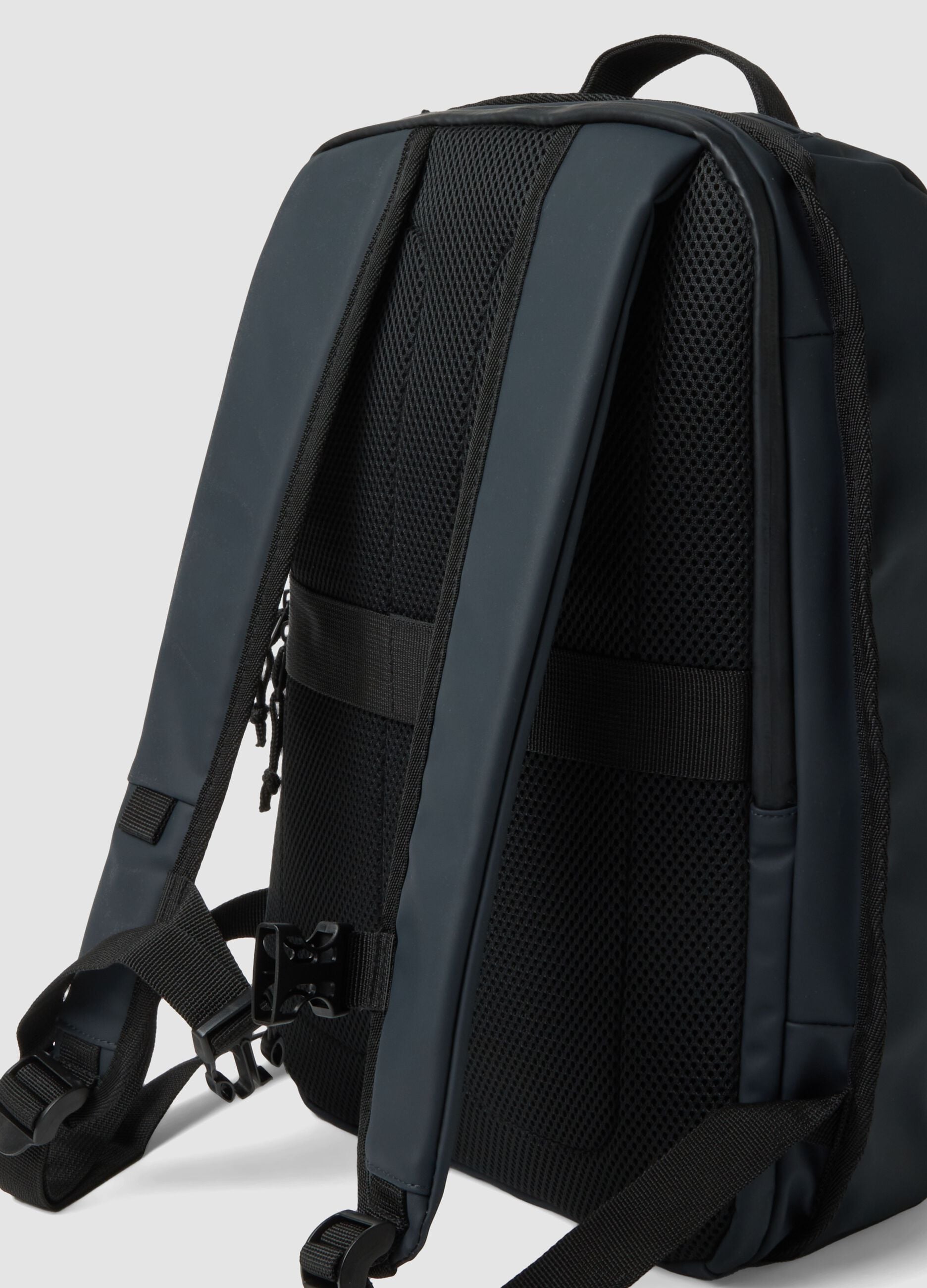 Zaino antifurto blu con scomparto interno e zip idrorepellente