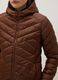 Brown padded jacket regular fit with hood_3