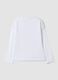White pure cotton crew-neck T-shirt with heart print for girls_1