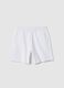 Boys' regular fit white pure cotton short jogger trousers_0