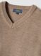 Brauner V-Ausschnitt-Pullover, Regular Fit_1