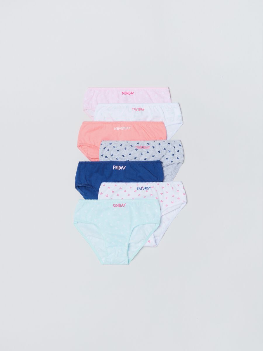 Seven-pack cotton briefs with print_0