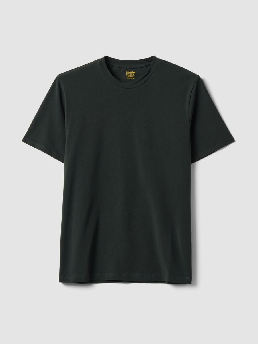 Green organic cotton slim-fit short-sleeve T-shirt_0
