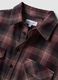 Camicia rosa a quadri in flanella di puro cotone regular fit_1