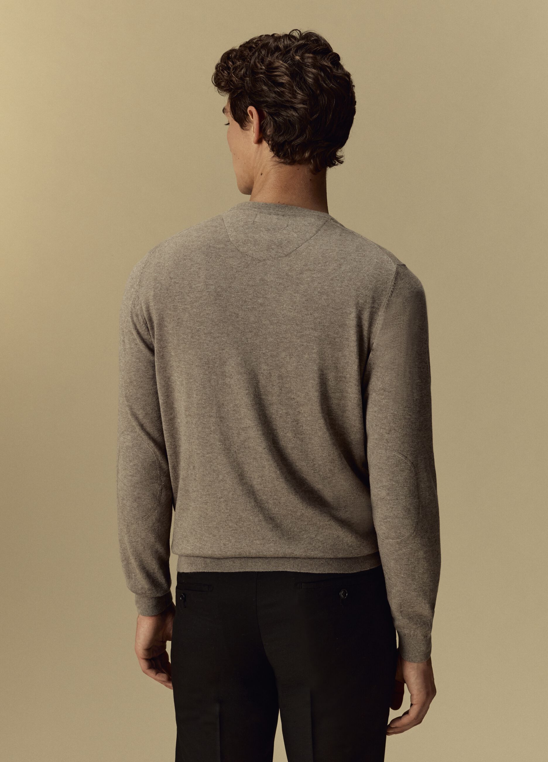 Pullover with round neck in cotton and silk_2