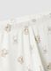 White pure organic cotton ribbed pyjamas with teddy bears for girls_3