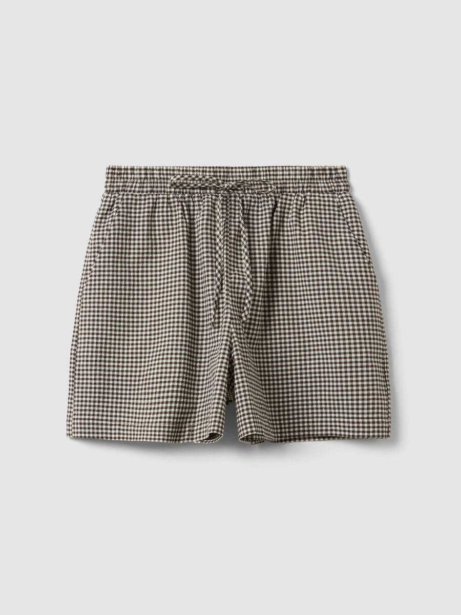 Grey stretch cotton shorts_4