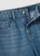 Blue cotton straight fit jeans_6