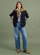 Navyblauer Regular-Fit Zweireiher-Blazer mit klassischem Revers_0