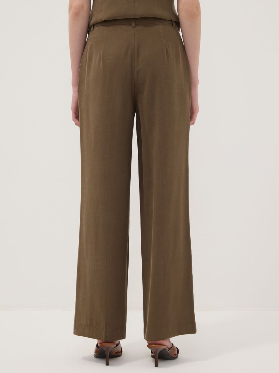 Green viscose-blend straight-leg trousers_2