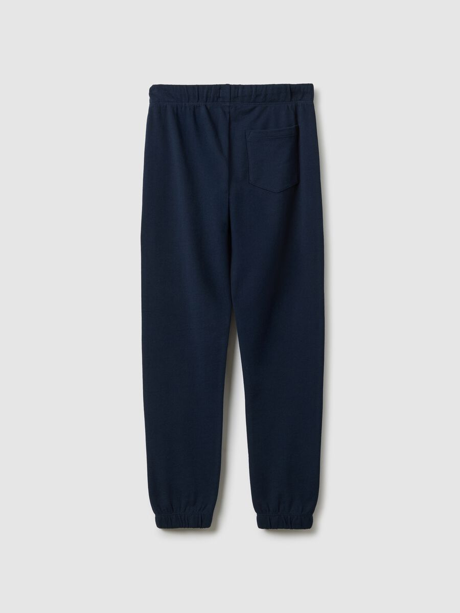 Boy's Blue Cotton Jogger Trousers Regular Fit_4
