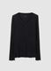 Black V-neck regular fit jumper_4