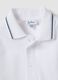 White pure cotton short sleeve polo shirt for children with regular fit_2