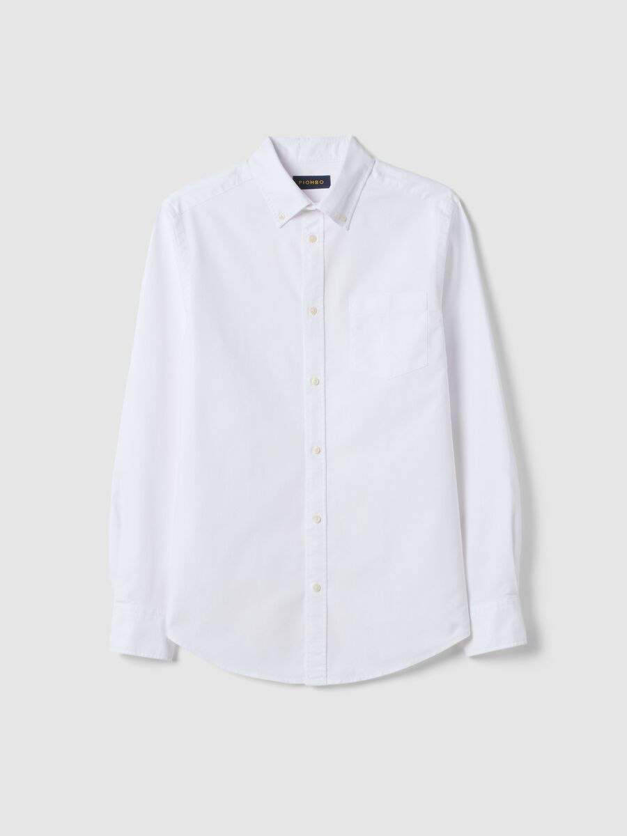 White pure cotton regular fit shirt_4