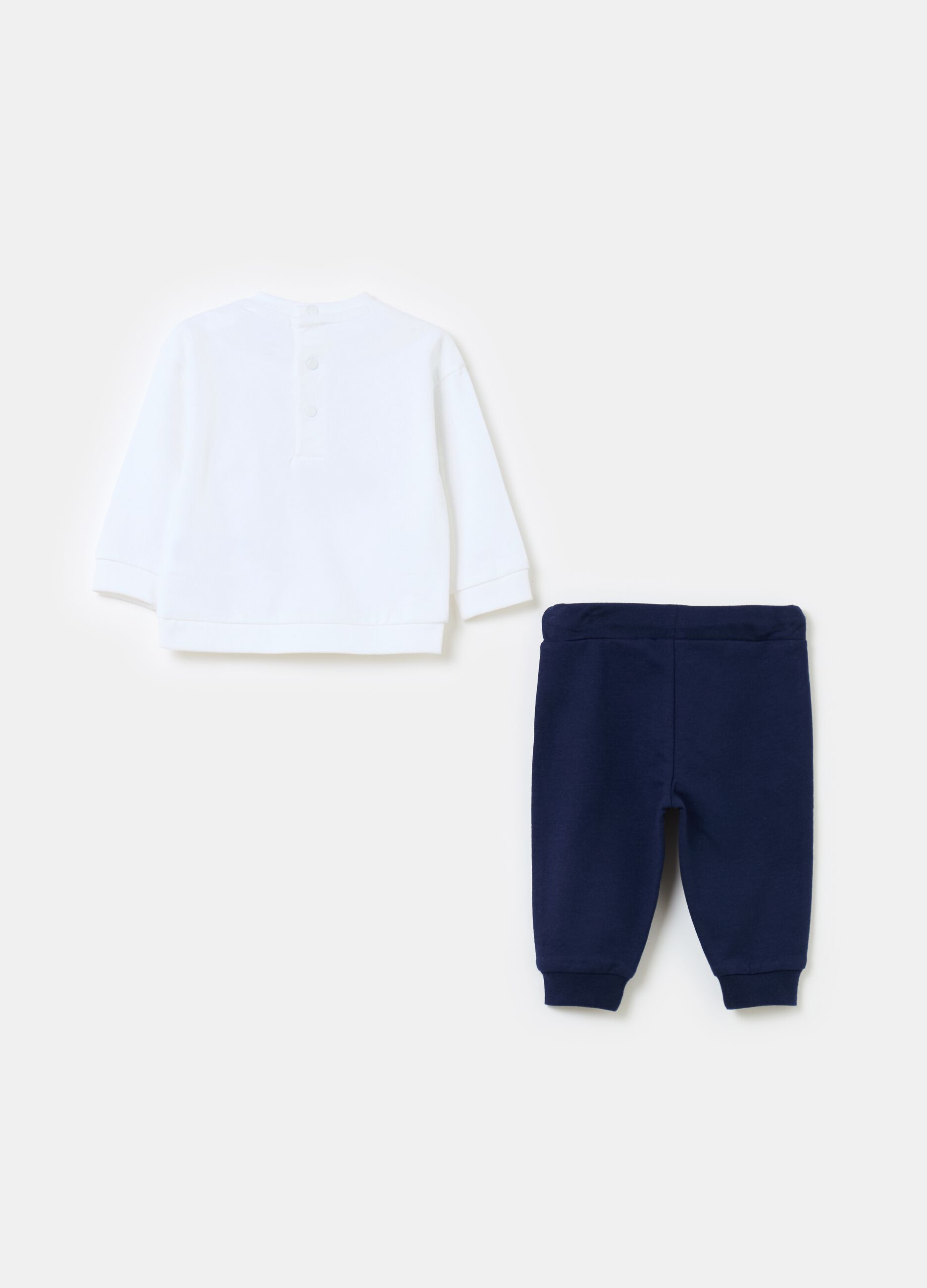 T-shirt and trousers set in organic cotton with print