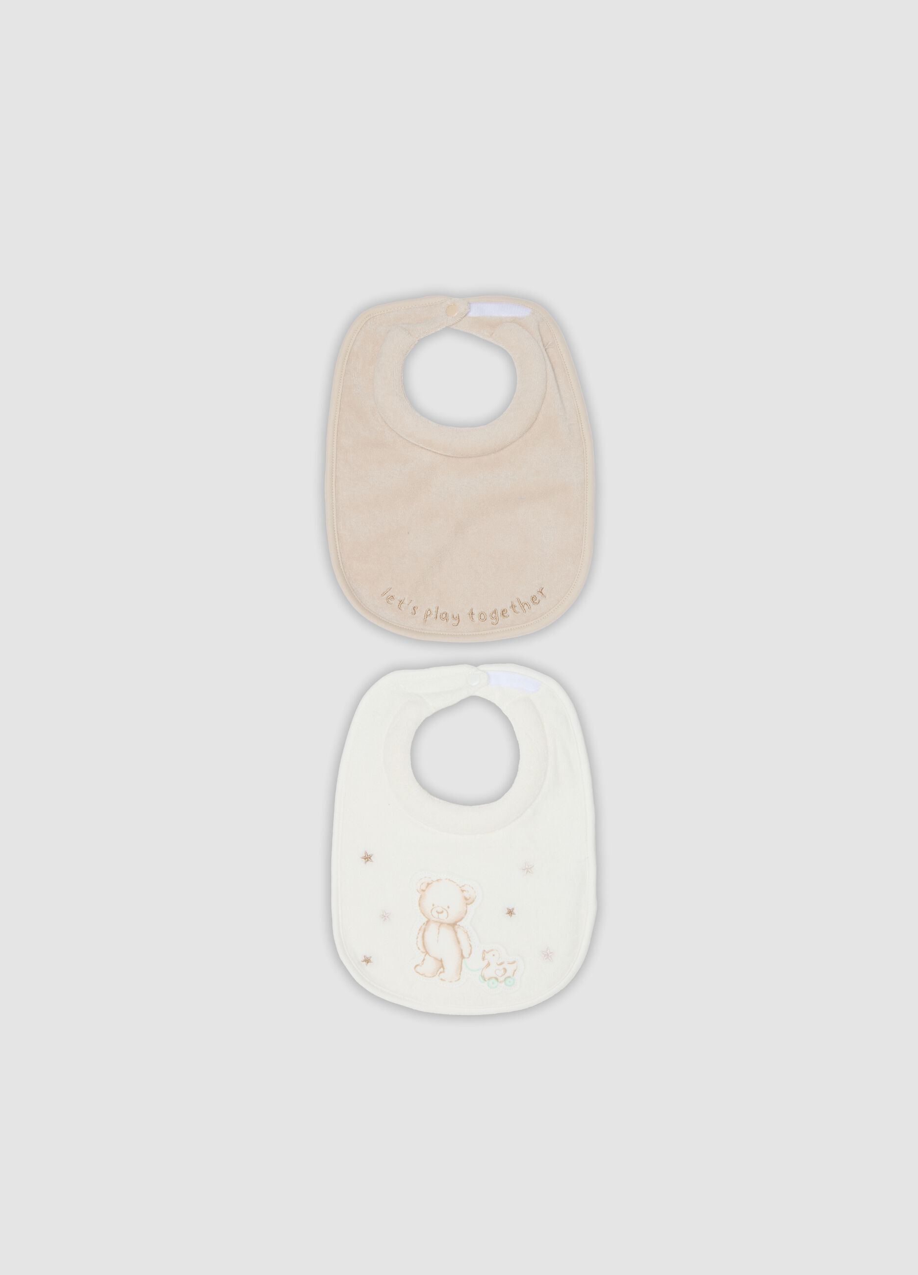2er-Pack beige Baby-L&auml;tzchen aus Bio-Baumwolle