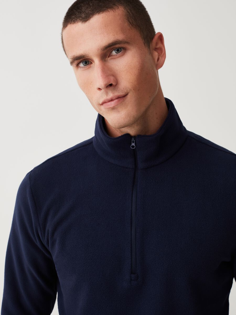 Half-zip sweatshirt in fleece_1