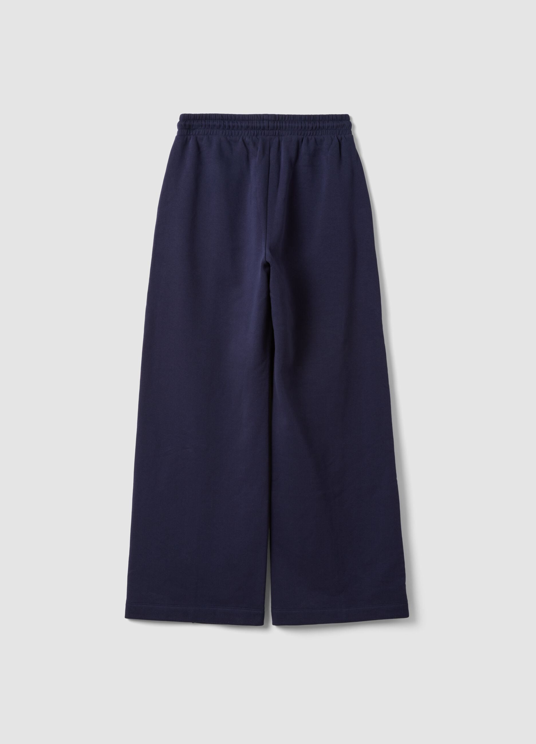 Blue cotton-blend straight-fit joggers